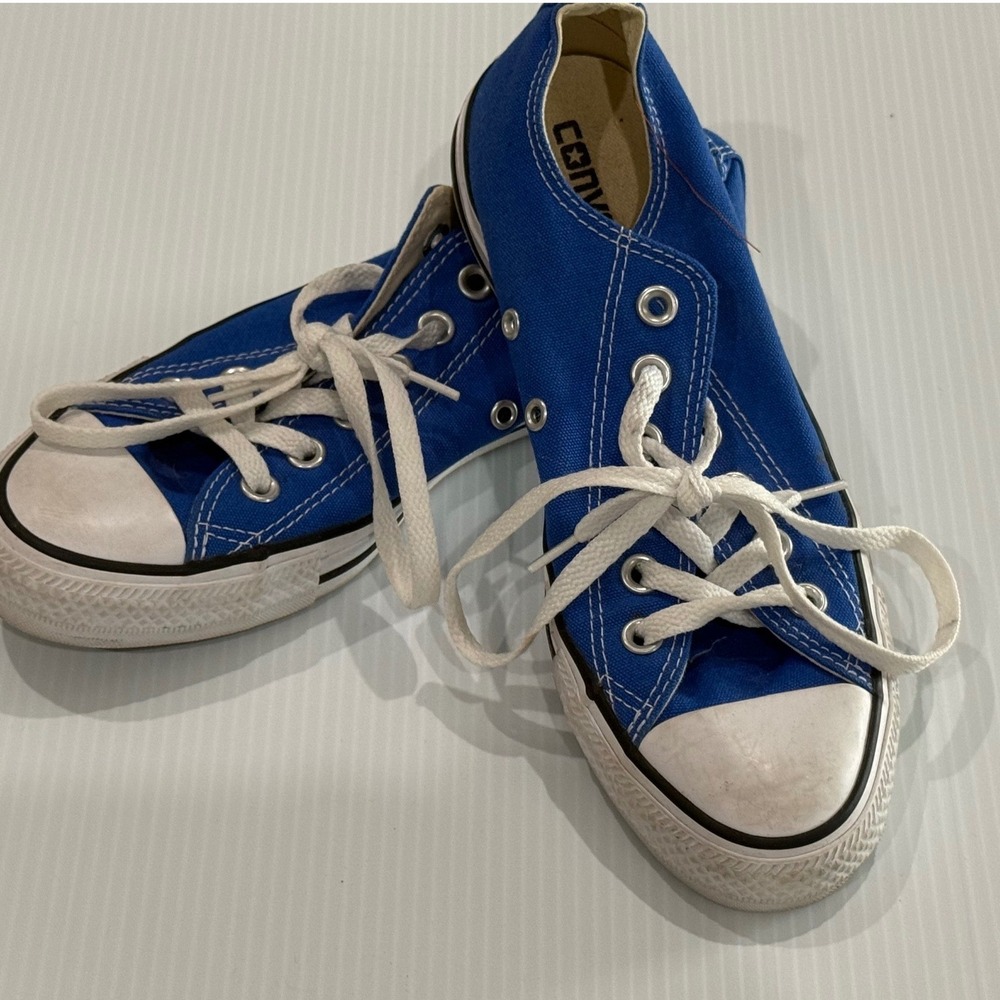 Converse Chuck Taylor All Star Low Top Blue Canvas Sneakers 159545F Womens 7